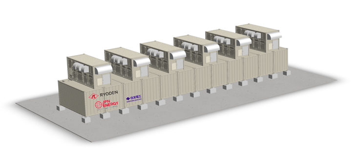 レドックスフロー電池システム(1999kW)設置イメージ